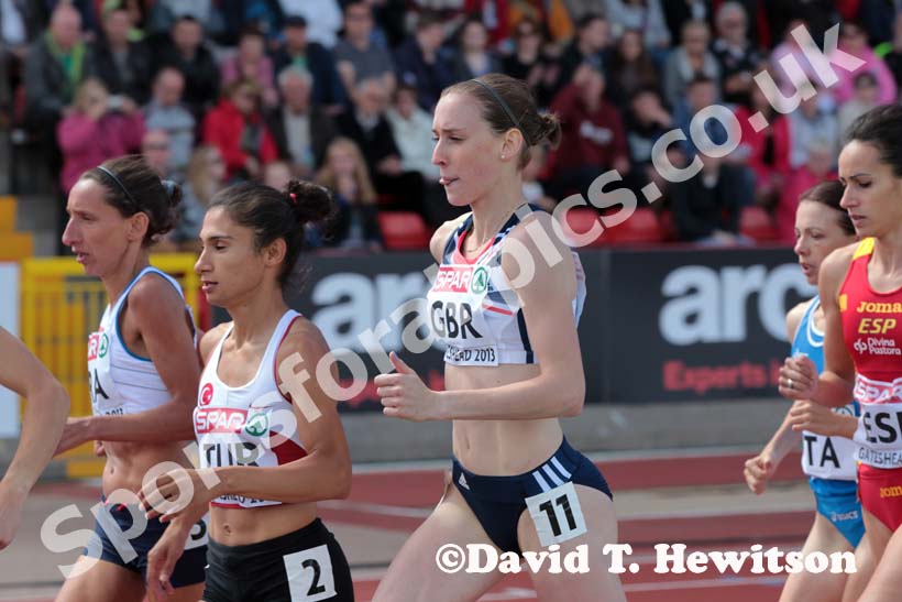 Laura Weightman (GB) in the 3000 metres at the European Athletics Team Championships.
